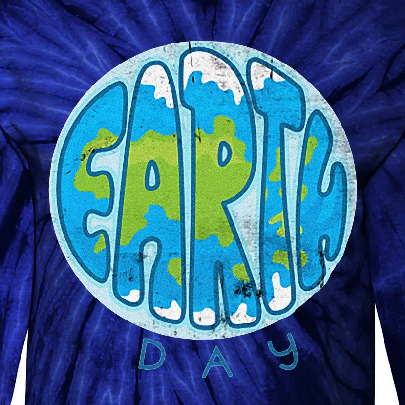 Save The Planet Earth Day Love Nature Awareness Pocket Tie-Dye Long Sleeve Shirt