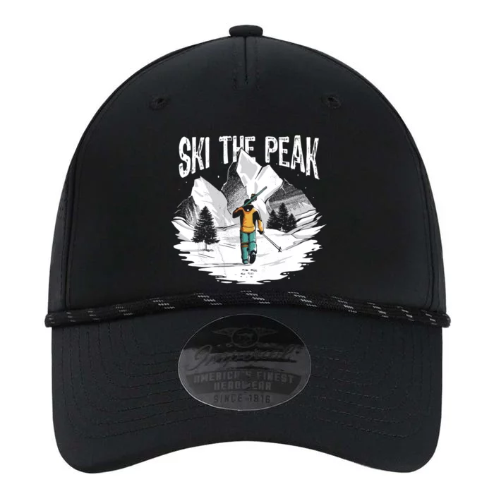 Ski The Peak Eat Sleep Ski Repeat Gift Performance The Dyno Cap