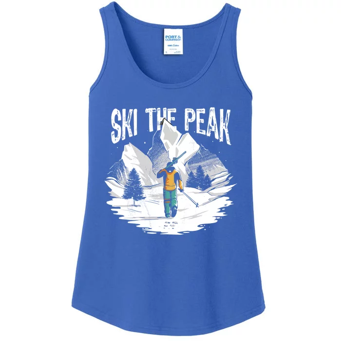 Ski The Peak Eat Sleep Ski Repeat Gift Ladies Essential Tank