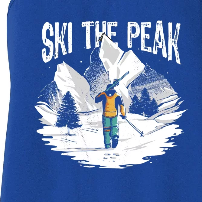 Ski The Peak Eat Sleep Ski Repeat Gift Women's Racerback Tank