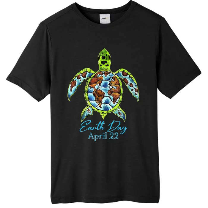 Sea Turtle Planet Funny Love World Environment Earth Day ChromaSoft Performance T-Shirt