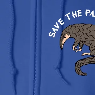 Save The Pangolins Gift Wildlife Conservation Gift Full Zip Hoodie