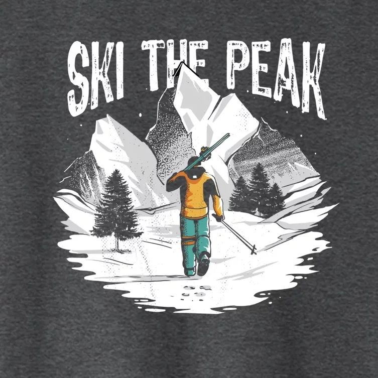 Ski The Peak Eat Sleep Ski Repeat Gift Women's Crop Top Tee