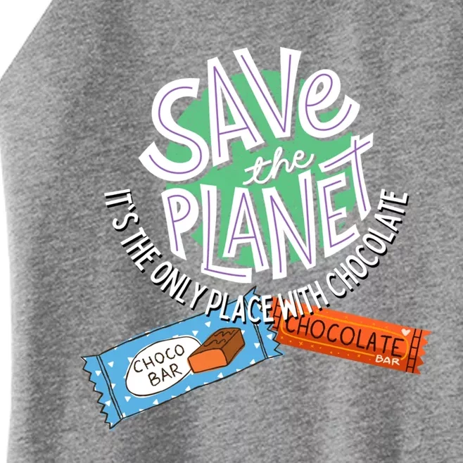 Save The Planet On Earth Day Loves Sweet Chocolate Candy Bar Cool Gift Women’s Perfect Tri Rocker Tank