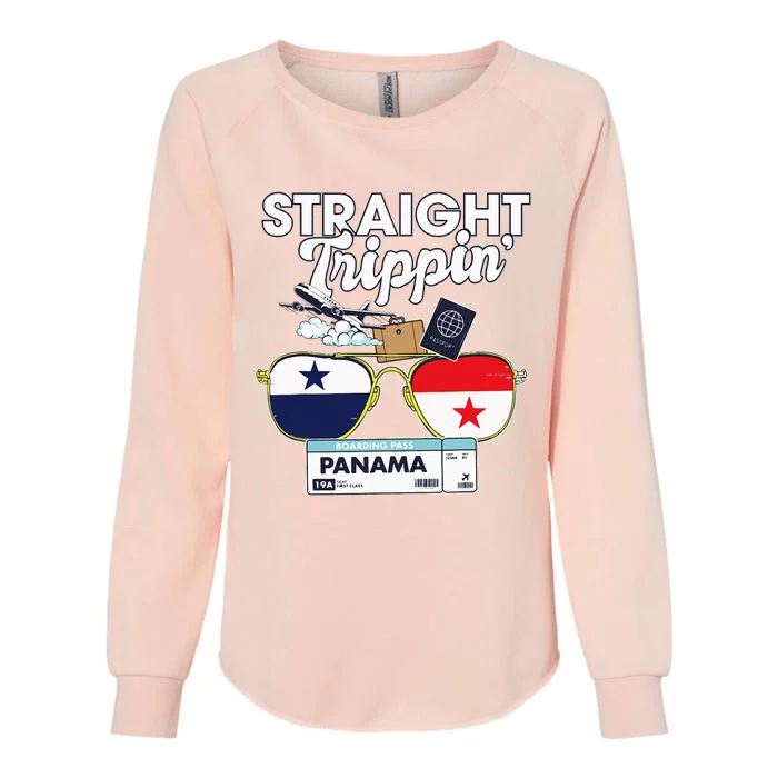 Straight Trippin Panama Vacation Travel Trip Matching Womens California Wash Sweatshirt