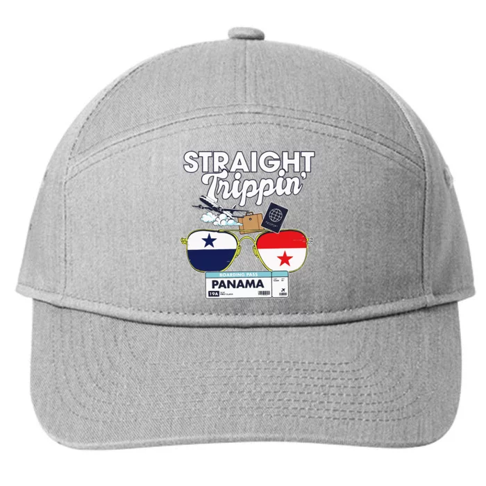 Straight Trippin Panama Vacation Travel Trip Matching 7-Panel Snapback Hat