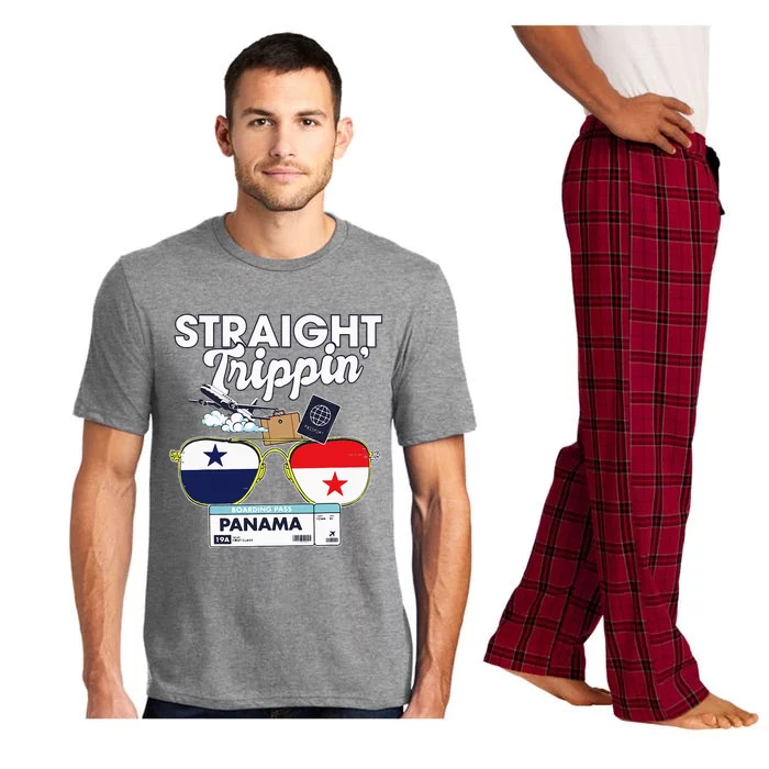 Straight Trippin Panama Vacation Travel Trip Matching Pajama Set