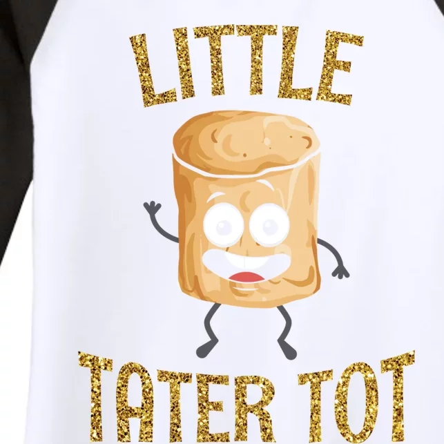 Small Tater Potato Cool Gift Women's Tri-Blend 3/4-Sleeve Raglan Shirt