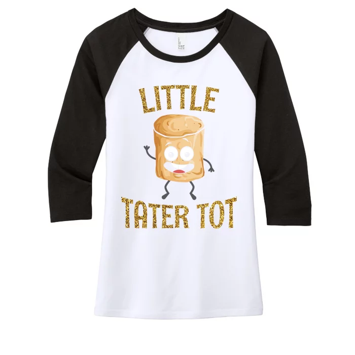 Small Tater Potato Cool Gift Women's Tri-Blend 3/4-Sleeve Raglan Shirt