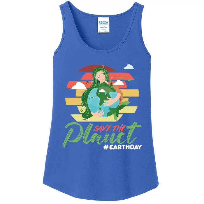 Save The Planet Earth Day Love Gift Ladies Essential Tank