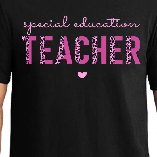 Sped Teacher Pink Leopard Print For Special Ed Teachers Cute Gift Pajama Set