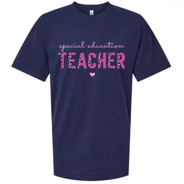 Sped Teacher Pink Leopard Print For Special Ed Teachers Cute Gift Sueded Cloud Jersey T-Shirt