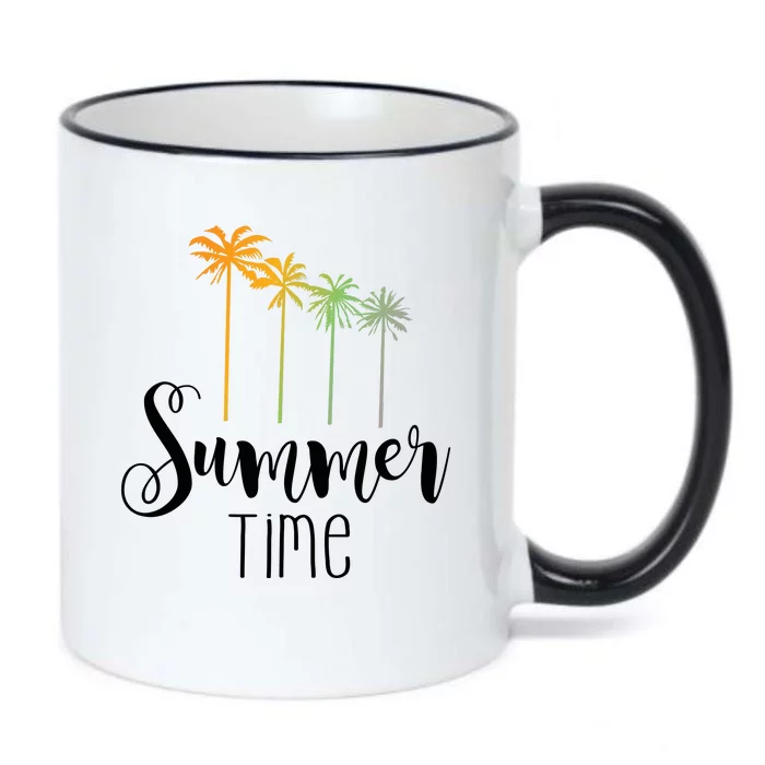 Summer Time Palm Tree Black Color Changing Mug