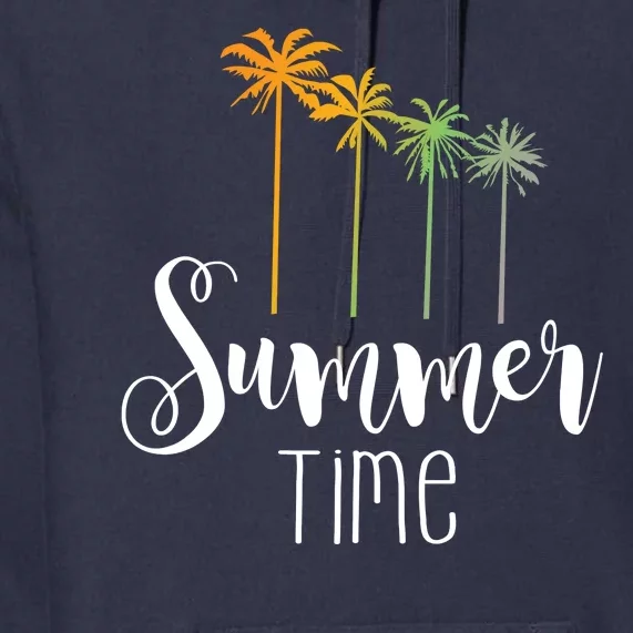 Summer Time Palm Tree Premium Hoodie