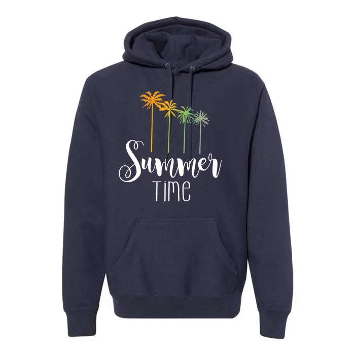 Summer Time Palm Tree Premium Hoodie