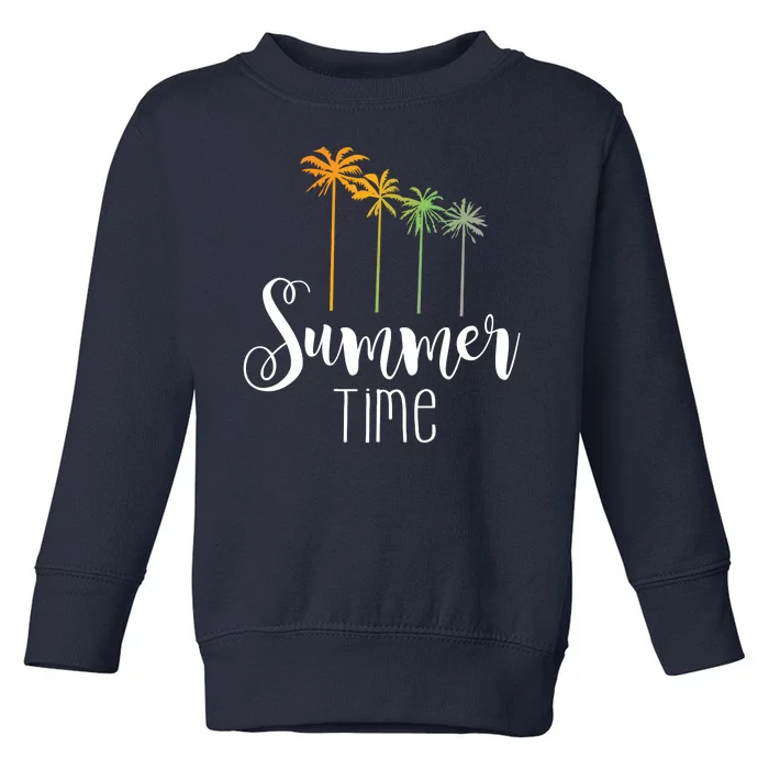 Summer Time Palm Tree Toddler Sweatshirt