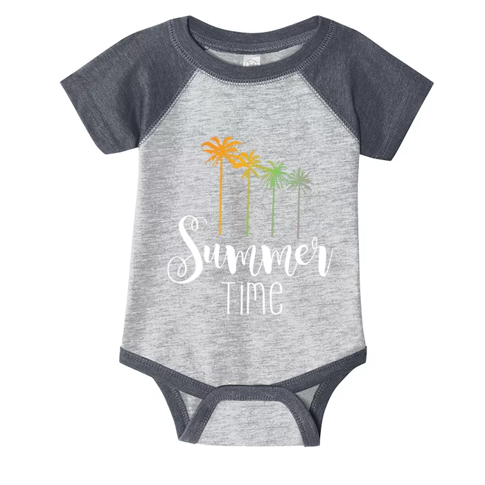 Summer Time Palm Tree Infant Baby Jersey Bodysuit