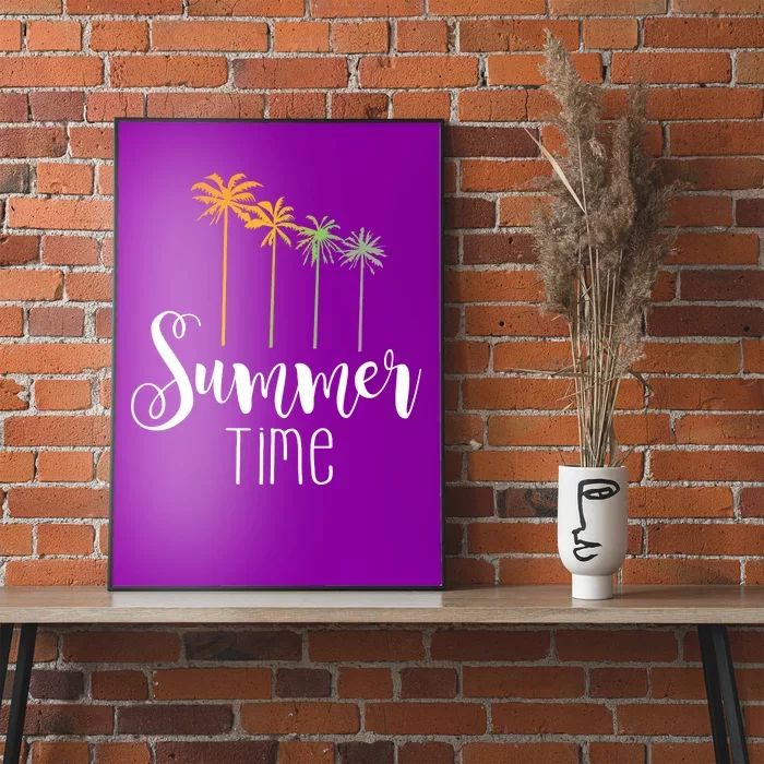 Summer Time Palm Tree Poster