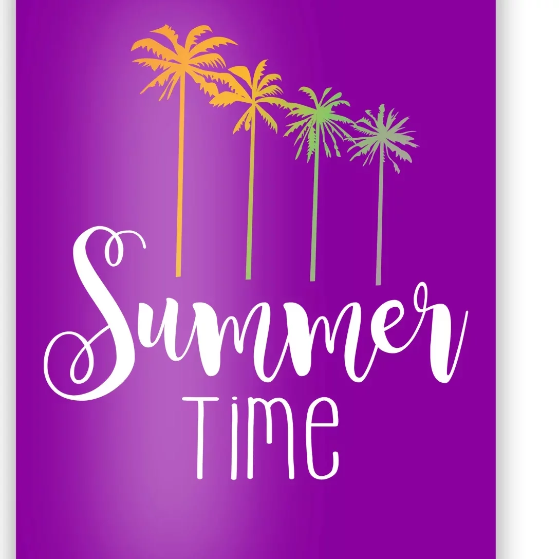 Summer Time Palm Tree Poster