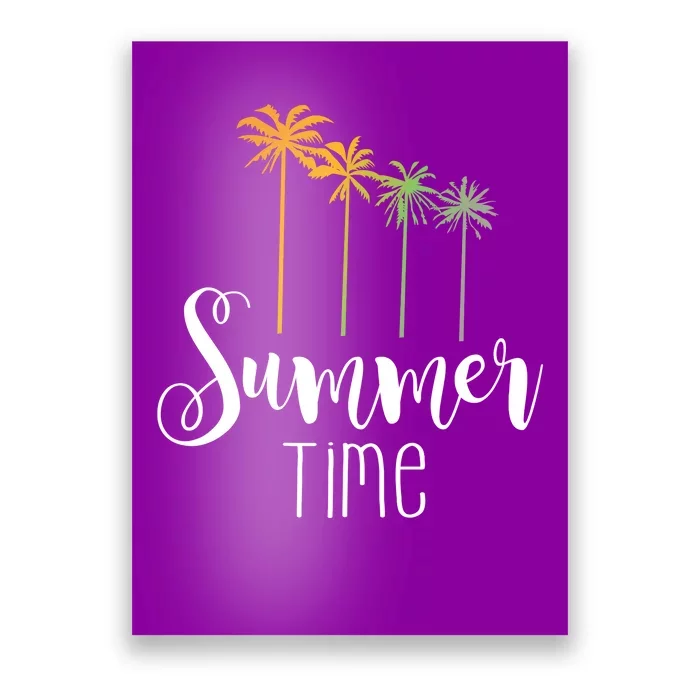 Summer Time Palm Tree Poster