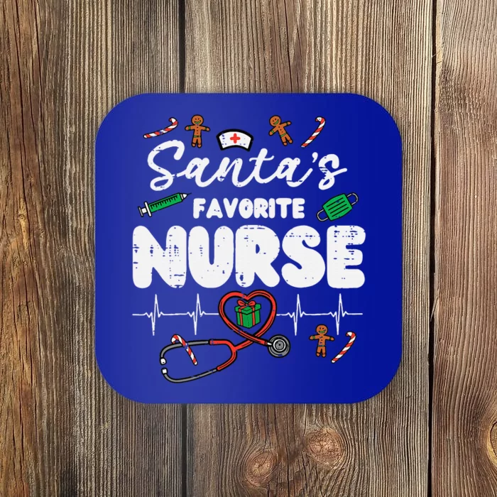 Santa's Top Pick Festive Nurse Holiday Gift Coaster