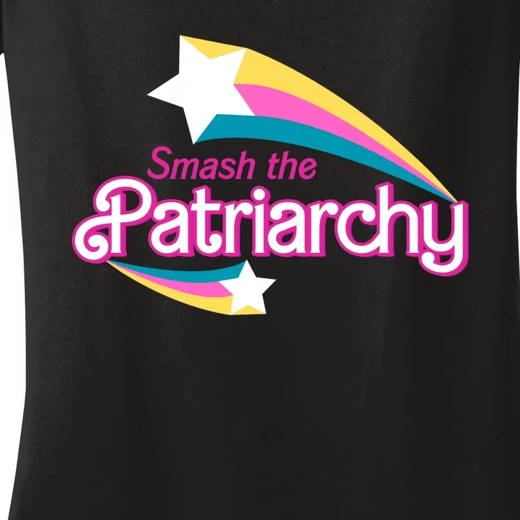 Smash The Patriarchy Feminism Women's V-Neck T-Shirt