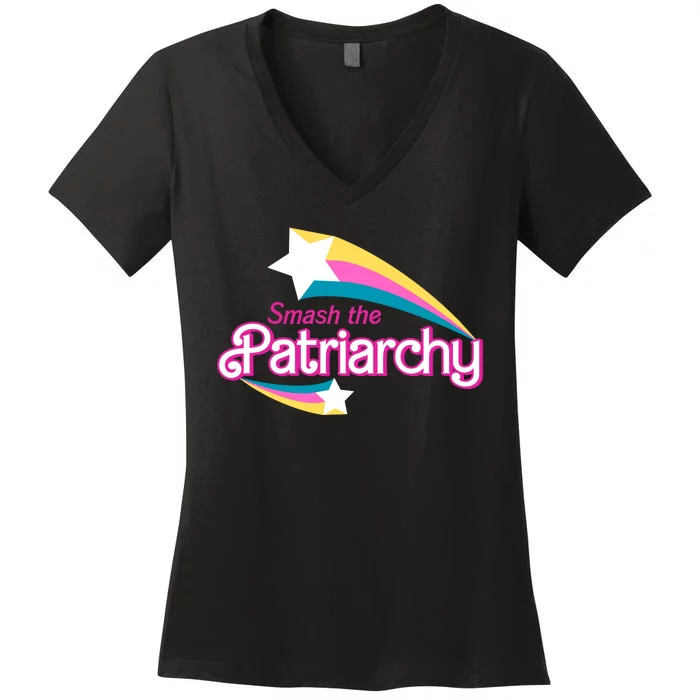 Smash The Patriarchy Feminism Women's V-Neck T-Shirt