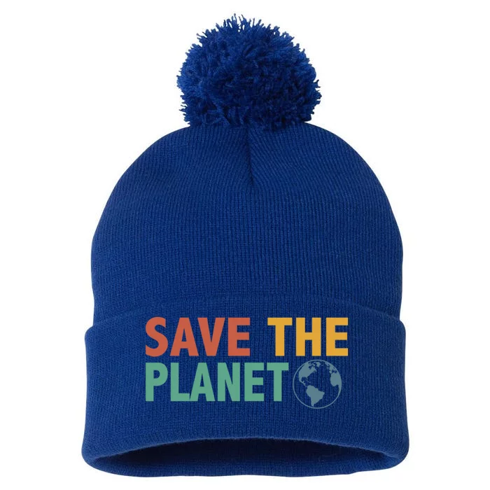 Save The Planet Happy Earth Day Gift Pom Pom 12in Knit Beanie