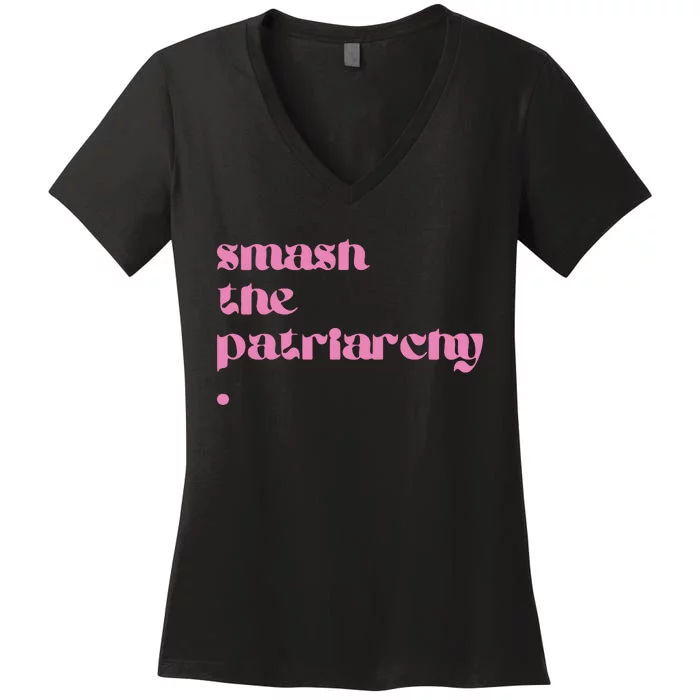 Smash The Patriarchy Women's V-Neck T-Shirt