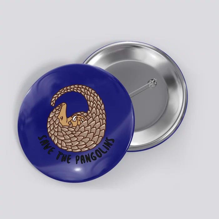 Save The Pangolins Gift Wildlife Conservation Gift Button