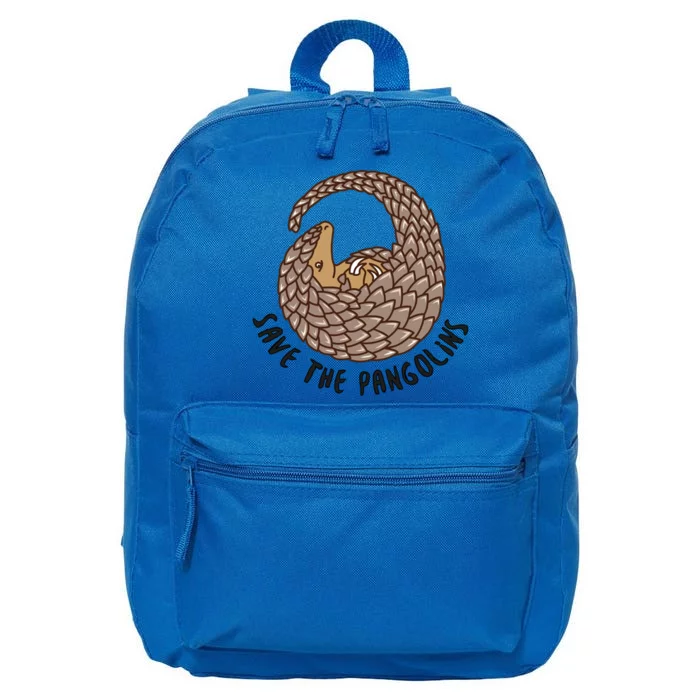 Save The Pangolins Gift Wildlife Conservation Gift 16 in Basic Backpack