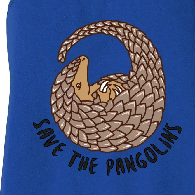 Save The Pangolins Gift Wildlife Conservation Gift Women's Racerback Tank