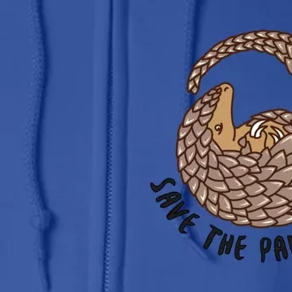 Save The Pangolins Gift Wildlife Conservation Gift Full Zip Hoodie