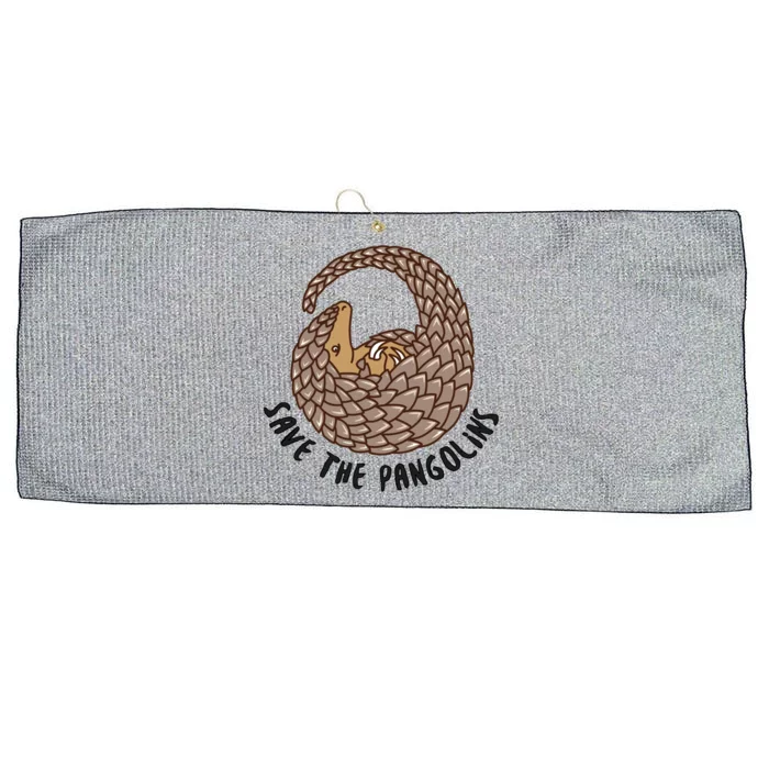 Save The Pangolins Gift Wildlife Conservation Gift Large Microfiber Waffle Golf Towel