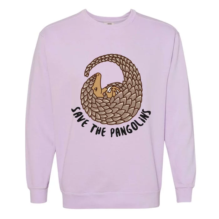 Save The Pangolins Gift Wildlife Conservation Gift Garment-Dyed Sweatshirt