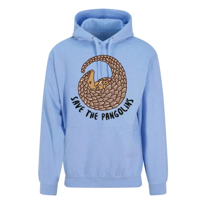 Save The Pangolins Gift Wildlife Conservation Gift Unisex Surf Hoodie