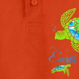 Sea Turtle Planet Funny Love World Environt Earth Day Cute Gift Dry Zone Grid Performance Polo