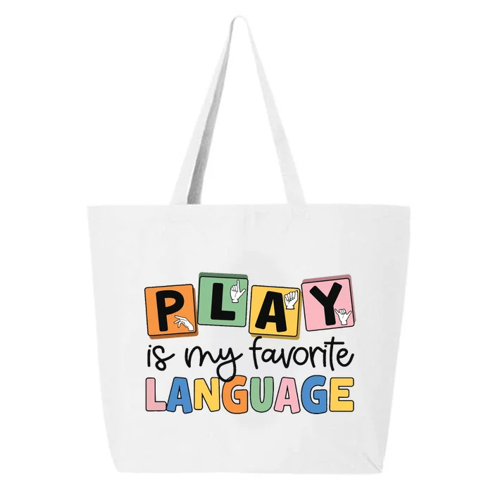 Speech Therapy Play Is My Favorite Language Slp 25L Jumbo Tote