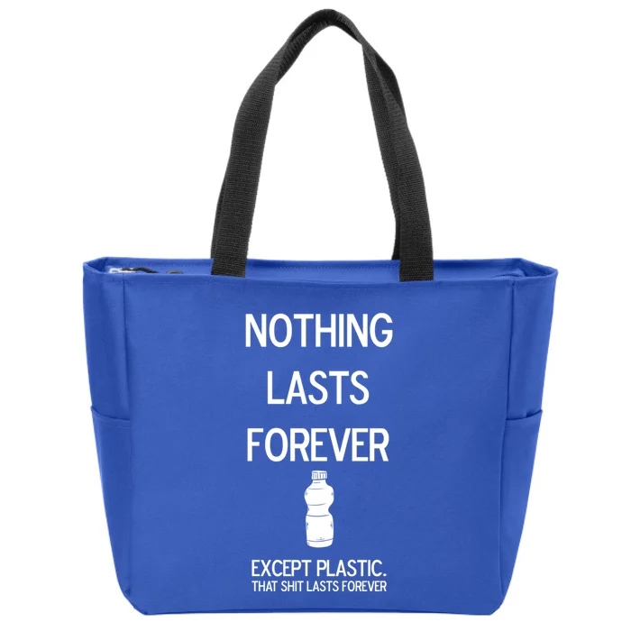 Save The Planet Less Plastic Cool Earth Day Lovers Gift Zip Tote Bag