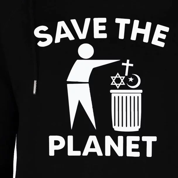 Save The Planet Womens Funnel Neck Pullover Hood