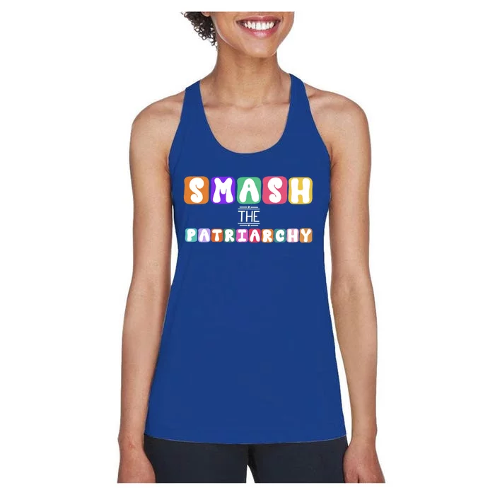 Smash The Patriarchy Cool Gift Women's Racerback Tank