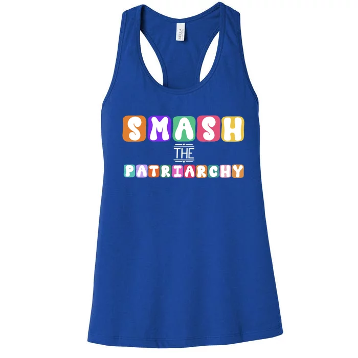 Smash The Patriarchy Cool Gift Women's Racerback Tank