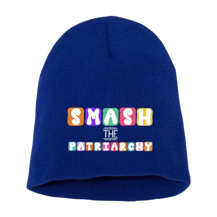 Smash The Patriarchy Cool Gift Short Acrylic Beanie