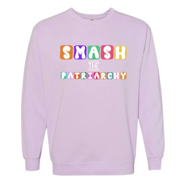 Smash The Patriarchy Cool Gift Garment-Dyed Sweatshirt