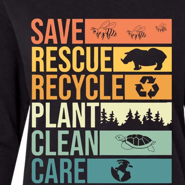 Save The Planet Climate Change Earth Day Womens Cotton Relaxed Long Sleeve T-Shirt