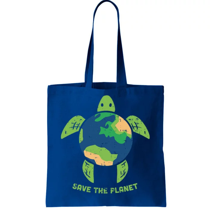 Save The Planet Earth Day Environment Turtle Tote Bag