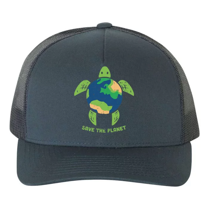 Save The Planet Earth Day Environment Turtle Yupoong Adult 5-Panel Trucker Hat