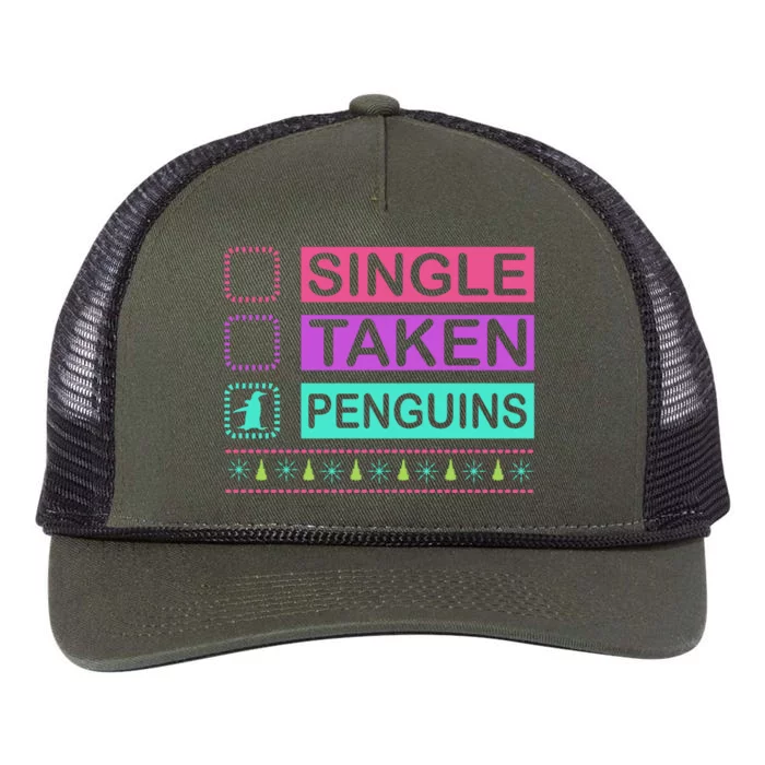 Single Taken Penguin Retro Rope Trucker Hat Cap