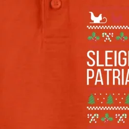 Sleigh The Patriarchy Feminist Christmas Lover Gift Dry Zone Grid Performance Polo