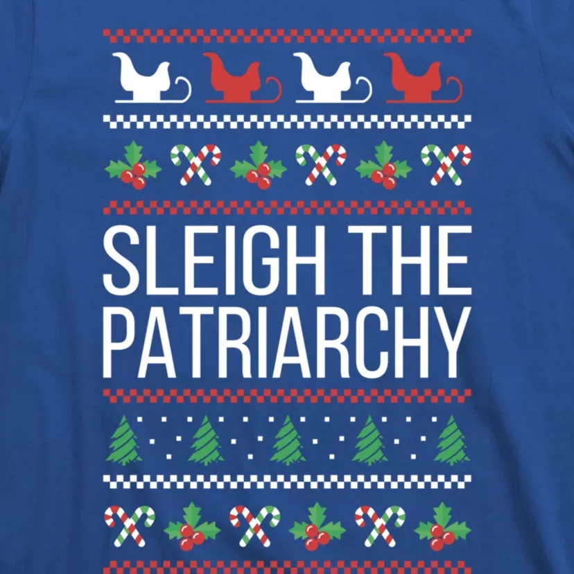 Sleigh The Patriarchy Feminist Christmas Lover Gift T-Shirt